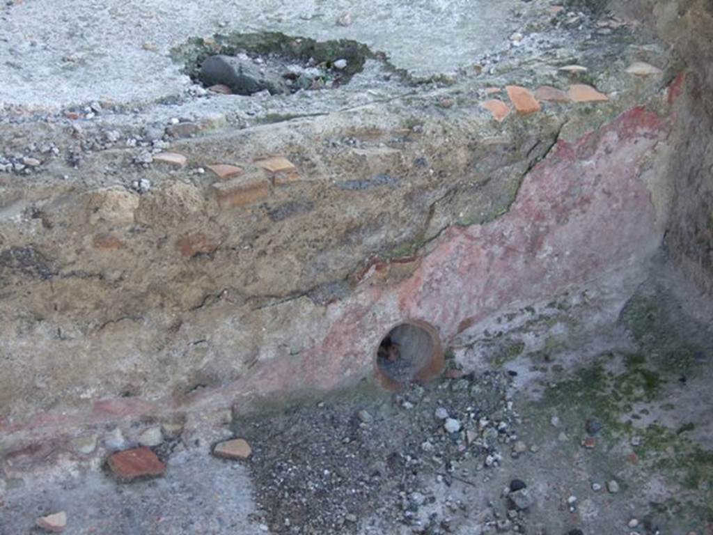 I.12.15 Pompeii. March 2009. Room 5. North end of the couch on the west side.