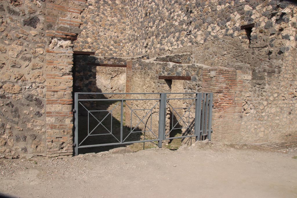 I.14.14 Pompeii. October 2023. Looking north to entrance doorway. Photo courtesy of Klaus Heese.