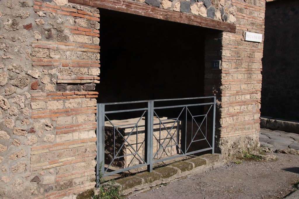 I.14.15 Pompeii. October 2022. Looking north-east towards entrance doorway. Photo courtesy of Klaus Heese. 

