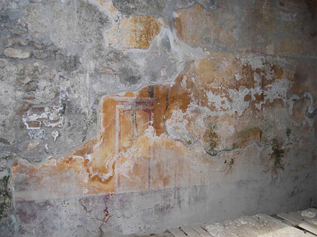 I.14.15 Pompeii. October 2013. West wall of room on west side of bar-room. Photo courtesy of Paula Lock.
