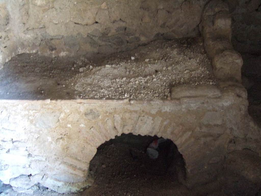 I.16.6 Pompeii. September 2005. Hearth in kitchen.