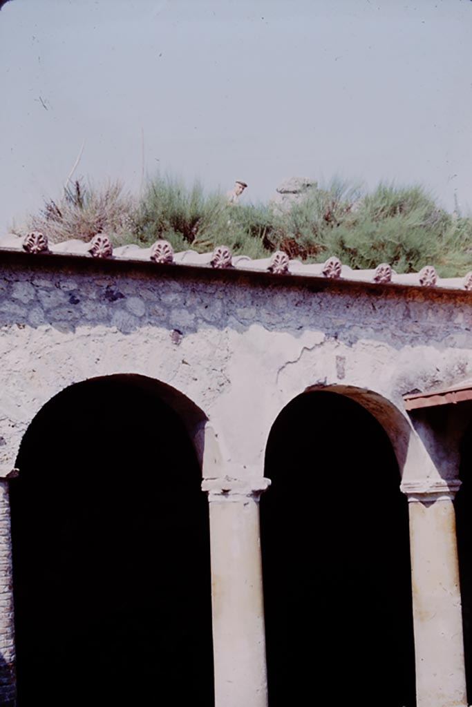 I.17.4 Pompeii. 1964. 
Arches near north-west corner of peristyle. Photo by Stanley A. Jashemski.
Source: The Wilhelmina and Stanley A. Jashemski archive in the University of Maryland Library, Special Collections (See collection page) and made available under the Creative Commons Attribution-Non Commercial License v.4. See Licence and use details.
J64f1902
