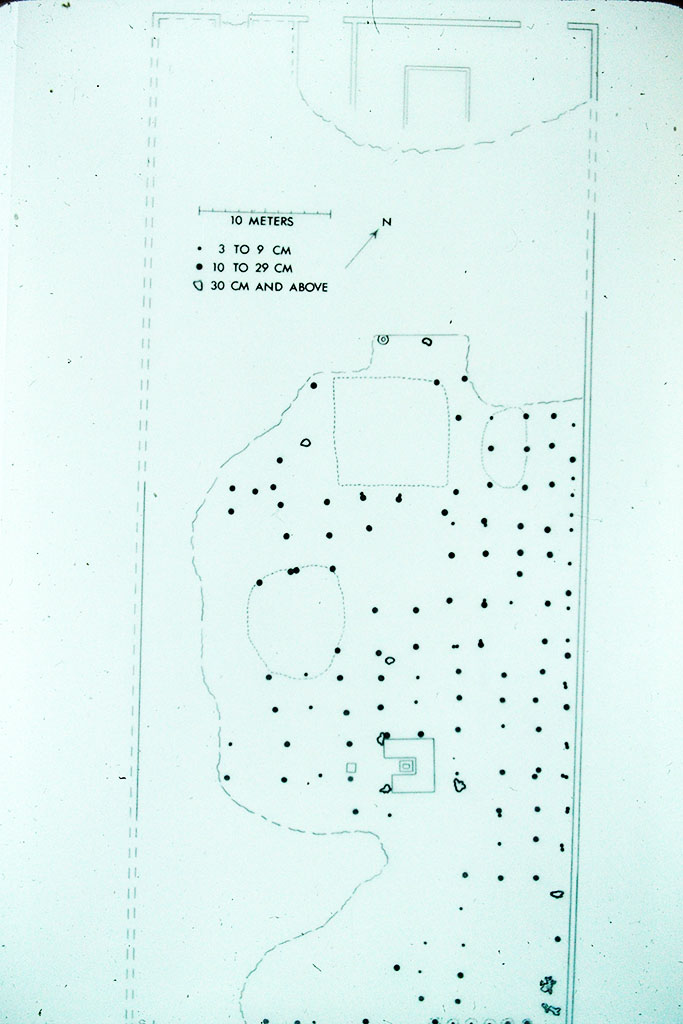 I.22 Pompeii. 1974. Rows of root cavities found on site. Photo by Stanley A. Jashemski.
Source: The Wilhelmina and Stanley A. Jashemski archive in the University of Maryland Library, Special Collections (See collection page) and made available under the Creative Commons Attribution-Non Commercial License v.4. See Licence and use details.
J74f0437

