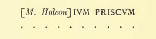 [M(arcum) Holconi]um Priscum / [ [CIL IV 7544]