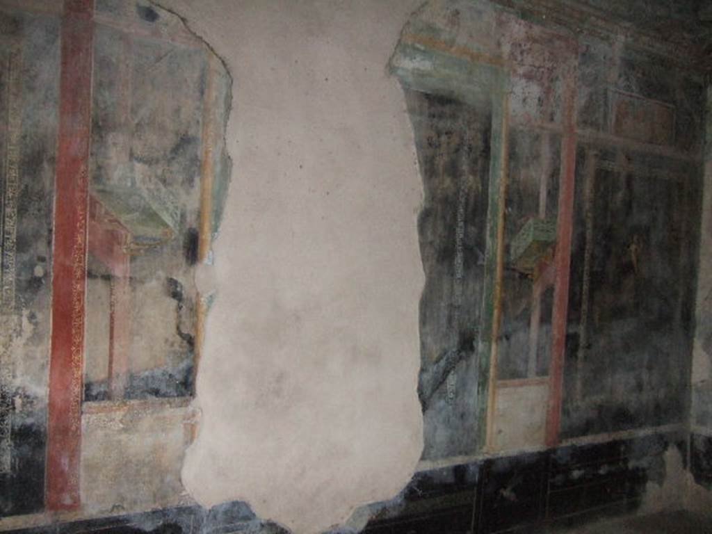 II.3.3 Pompeii.  December 2005.  Room 6.  Triclinium.  South wall.