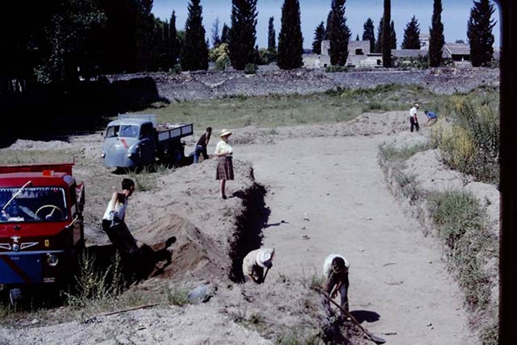 II.5 Pompeii, 1968.  Looking westwards. Photo by Stanley A. Jashemski.
Source: The Wilhelmina and Stanley A. Jashemski archive in the University of Maryland Library, Special Collections (See collection page) and made available under the Creative Commons Attribution-Non Commercial License v.4. See Licence and use details.
J68f0159
