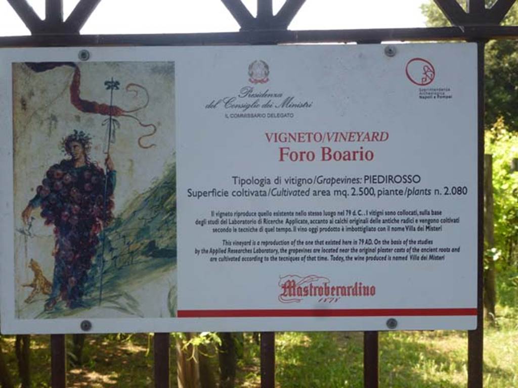 II.5.5 Pompeii. June 2012. Explanatory sign. Courtesy of Michael Binns.