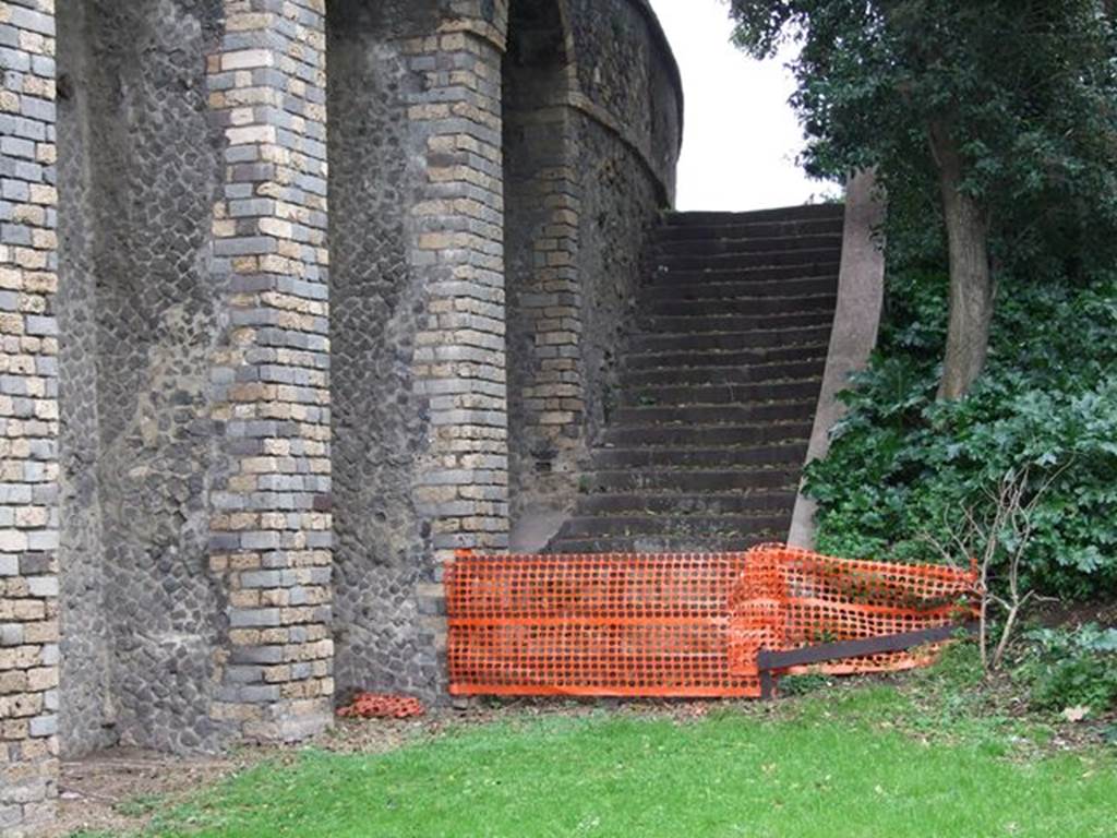 II.6 Pompeii. December 2006. Steps near south-west exit of Amphitheatre.