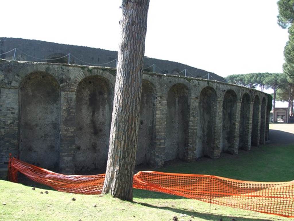 II.6 Pompeii. March 2009. North-east side of the Amphitheatre.  