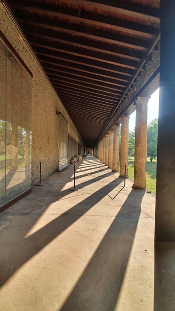 II.7.8 Pompeii. Palaestra. July 2021. Looking east along north portico.
Foto Annette Haug, ERC Grant 681269 DÉCOR.

