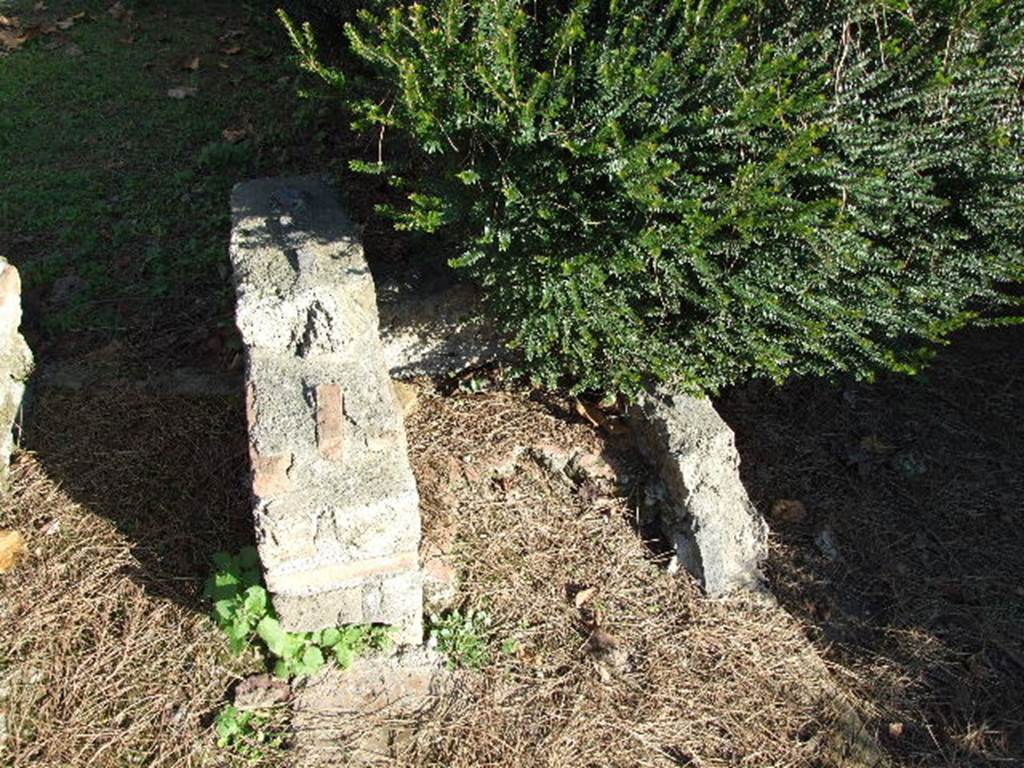 II.8.6 House of the Garden of Hercules.    Remains of dog kennel in the garden by the Triclinium.