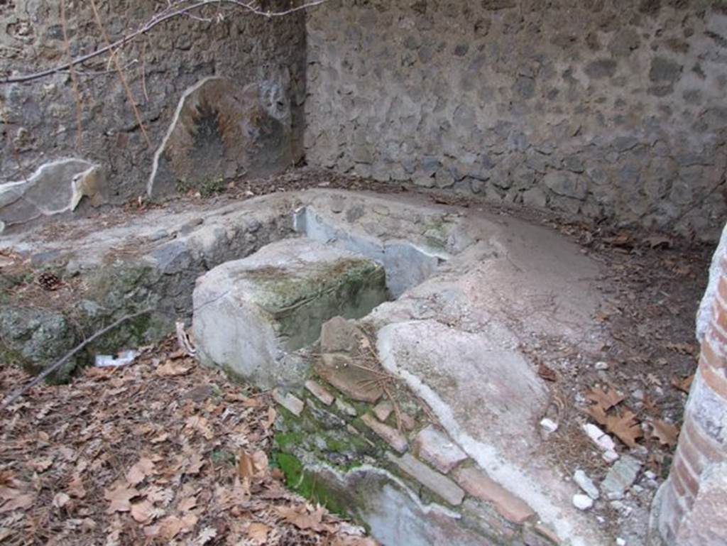 II.9.2 Pompeii. December 2007. Triclinium in north east corner of garden 8.