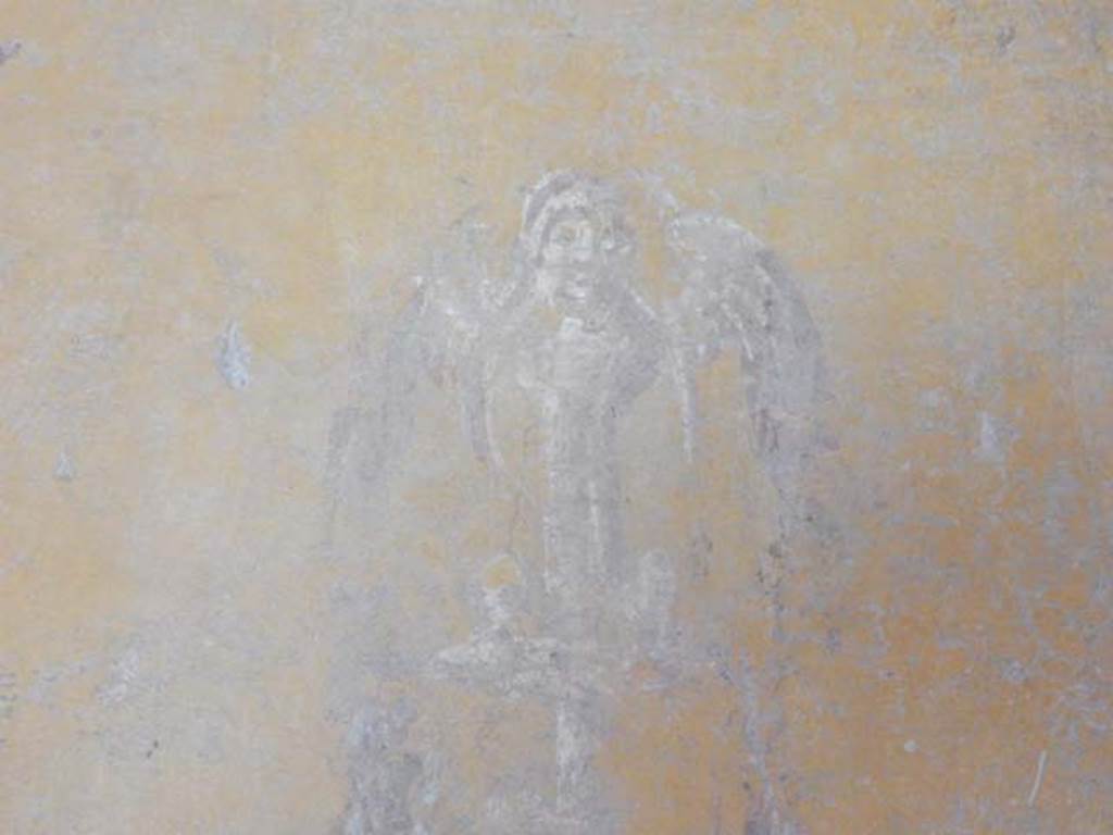 II.9.4, Pompeii. May 2018. Room 8, detail from west wall at north end. Photo courtesy of Buzz Ferebee. 