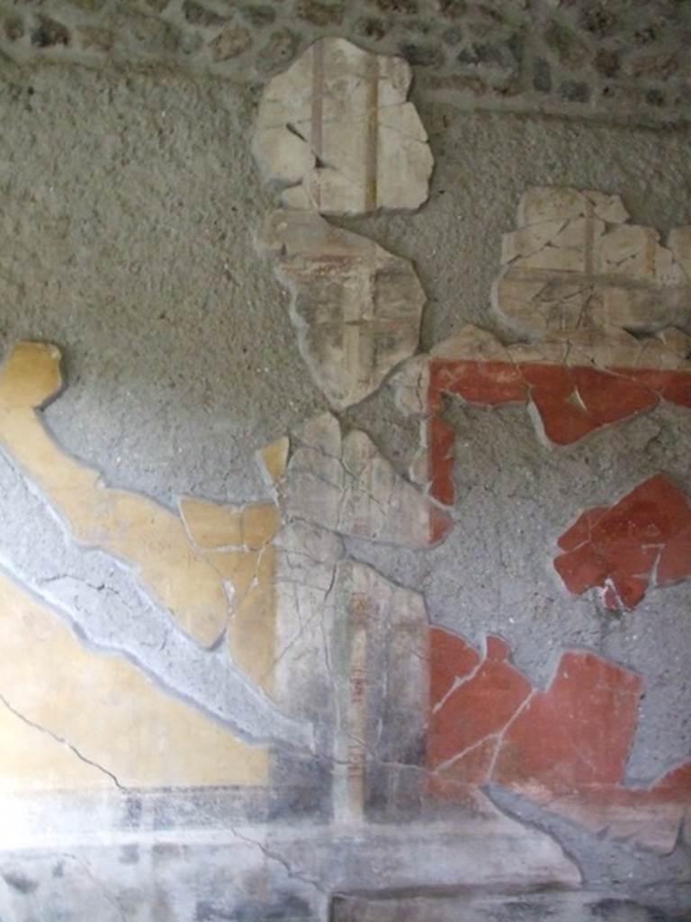 III.2.1 Pompeii.  March 2009.  Room 15.  Triclinium.  South end of east wall.