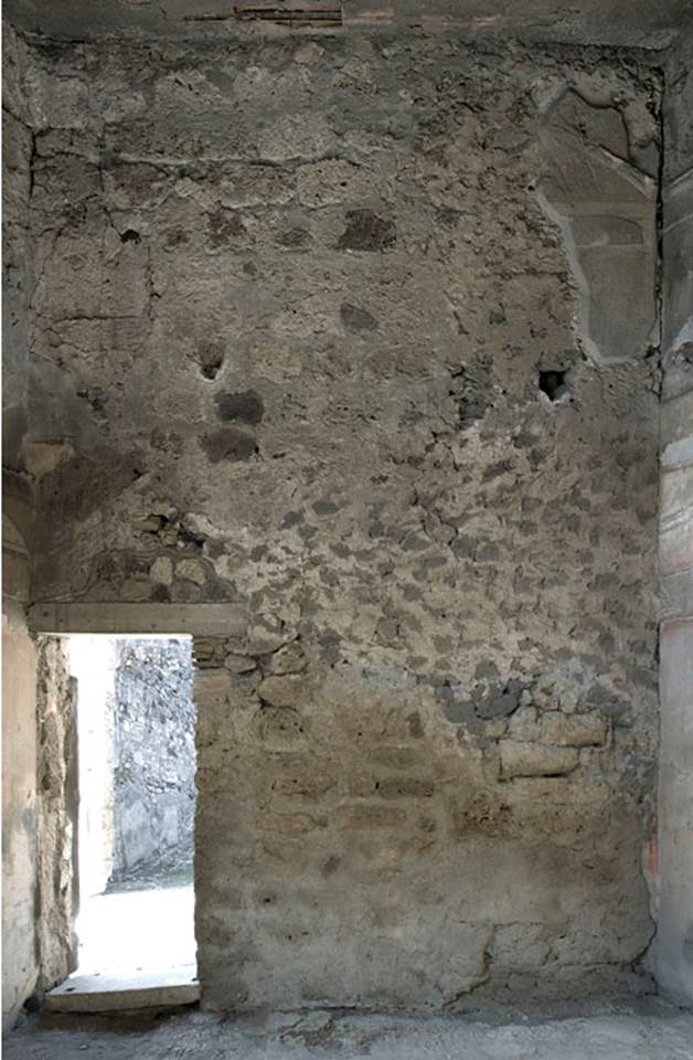 V.1.7 Pompeii. c.2005-7.
Room 8, north wall with doorway into room 9, east ala. Photo by Hans Thorwid.
Photo courtesy of the Swedish Pompeii Project.