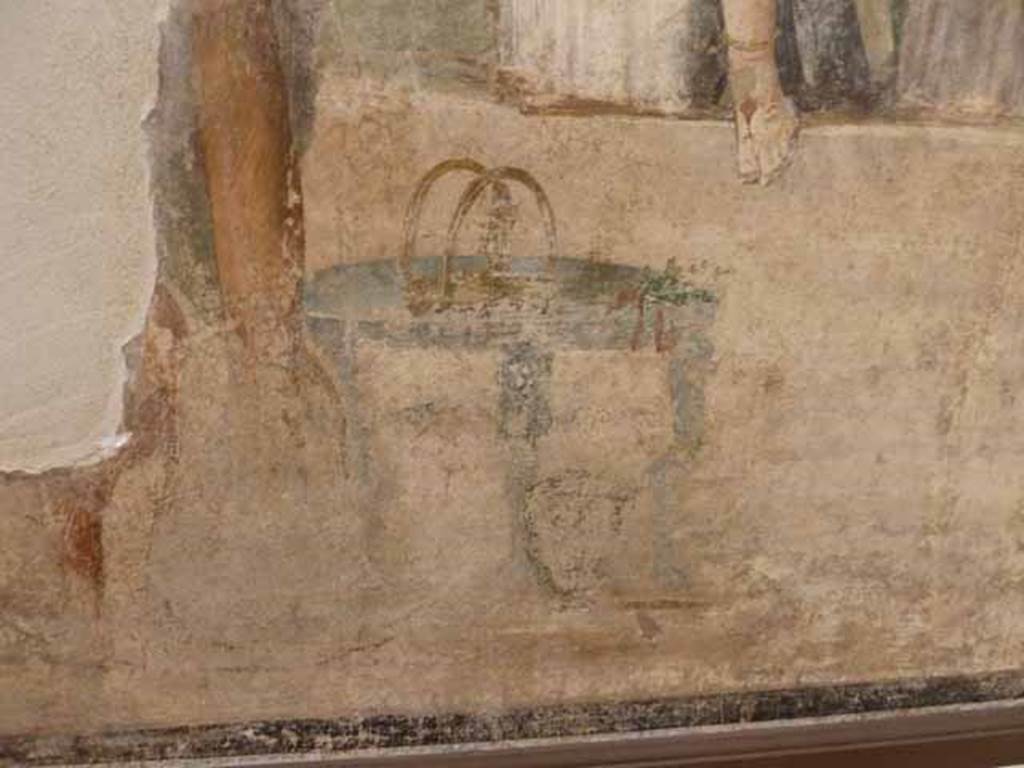 V.1.26 Pompeii. May 2010. Detail from painting of Iphigenia in Tauris, from the north wall of  tablinum. Now in Naples Archaeological Museum.  Inventory number 111439.
