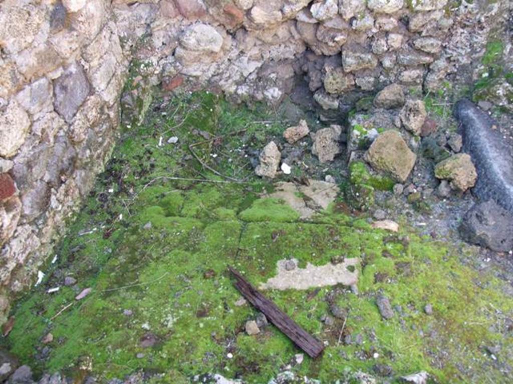 V.2.1 Pompeii.  March 2009.  Room 4,  Latrine floor at west end.