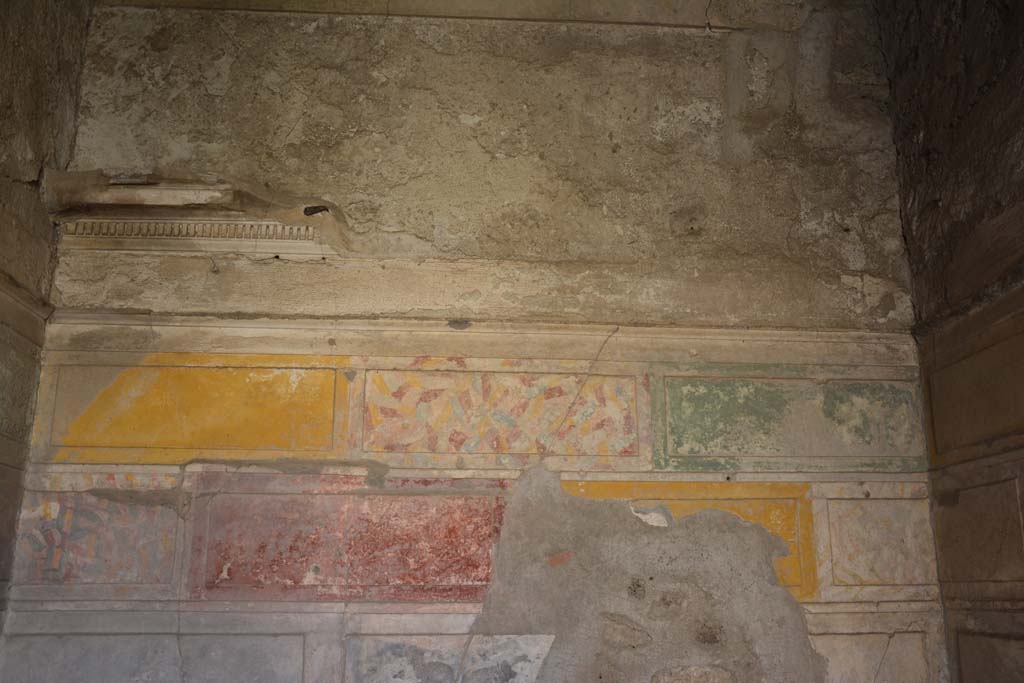 V.2.h Pompeii. October 2019. Cubiculum �g�, detail from upper south wall. 
Foto Annette Haug, ERC Grant 681269 D�COR.
