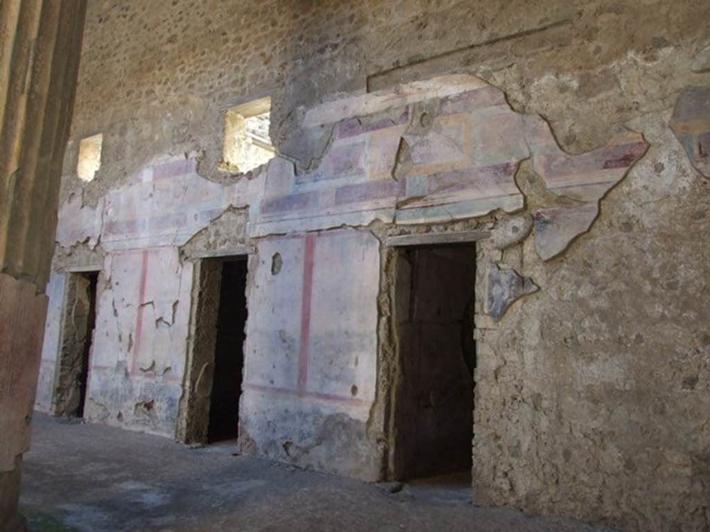 V.2.i Pompeii. March 2009. Room 1, west side of atrium. Doorways to rooms 2c, 2b and 2a.