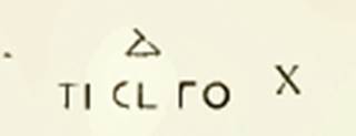 V.4.3 Pompeii. 1st May 1899. Epigraph traced on carbon on amphora in garden area.
According to Sogliano, two amphorae were found in the upper layer of soil near the north wall of the peristyle.
One showed the above epigraph traced with carbon.
The other showed the number CX.
See Notizie degli Scavi di Antichit�, 1899, (p.208).
