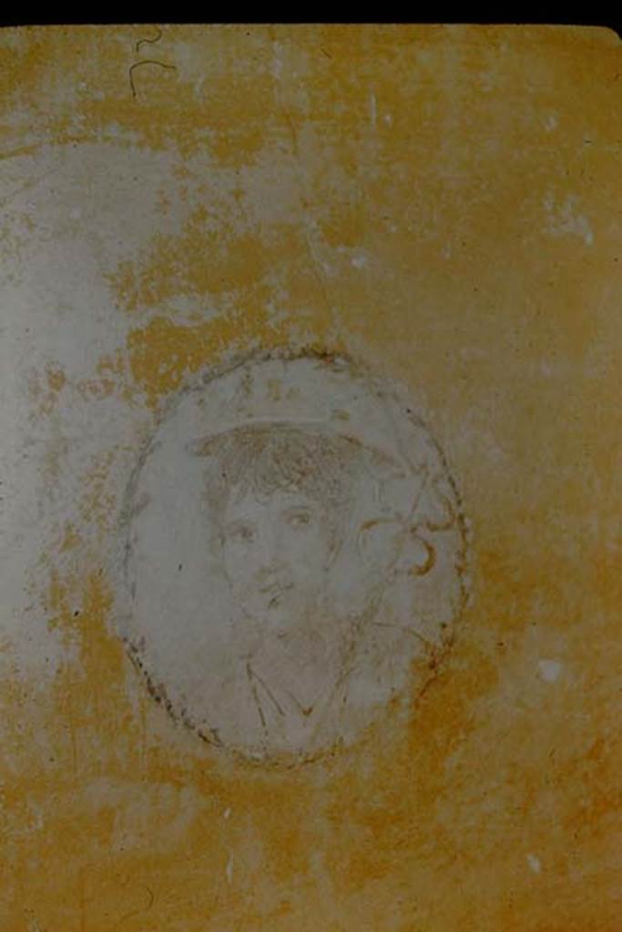 V.4.a Pompeii. 1957. Wall painting of boy with the attributes of Mercury. Photo by Stanley A. Jashemski.
Source: The Wilhelmina and Stanley A. Jashemski archive in the University of Maryland Library, Special Collections (See collection page) and made available under the Creative Commons Attribution-Non Commercial License v.4. See Licence and use details.
J57f0308