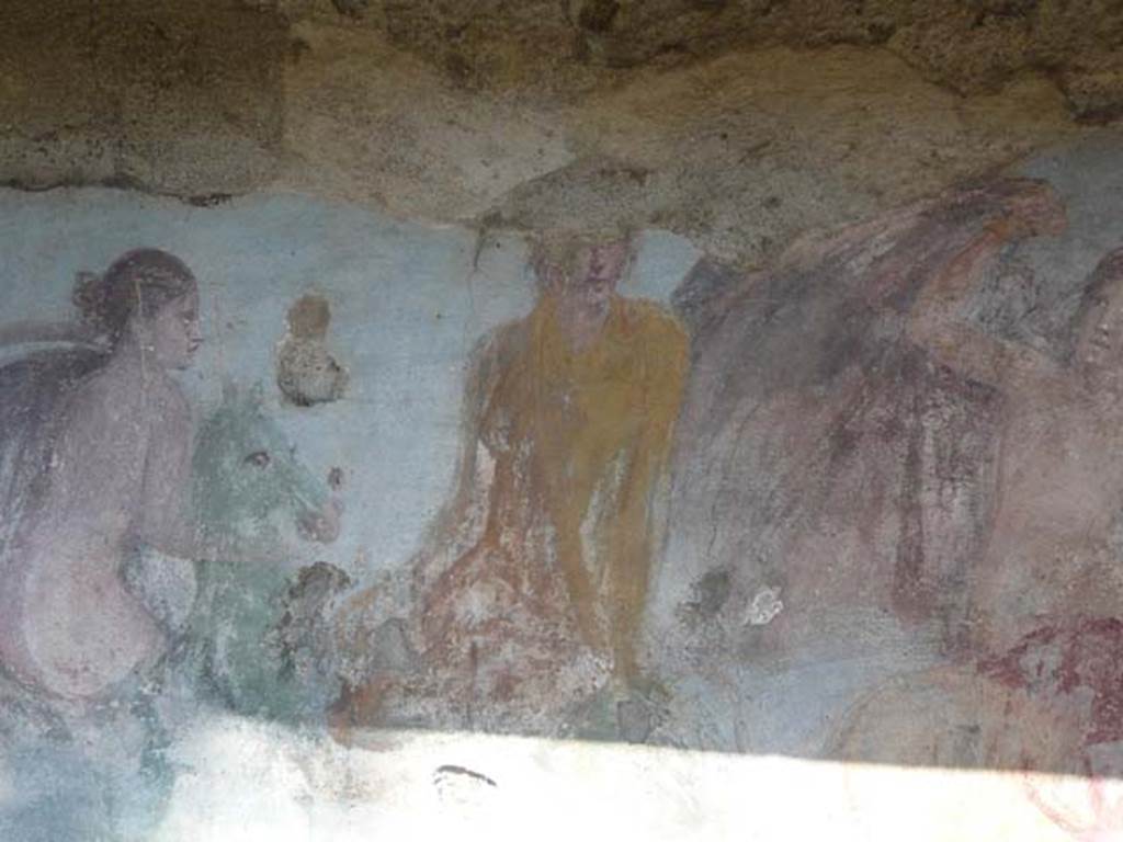 V.5.3 Pompeii. May 2012. Room 7, detail from Painting 2 in north-east corner of peristyle. Photo courtesy of Buzz Ferebee.