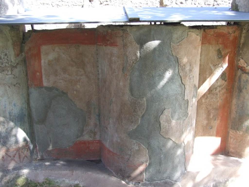 V.5.3 Pompeii. March 2009. Room 7. Peristyle. North east corner. Painted wall.