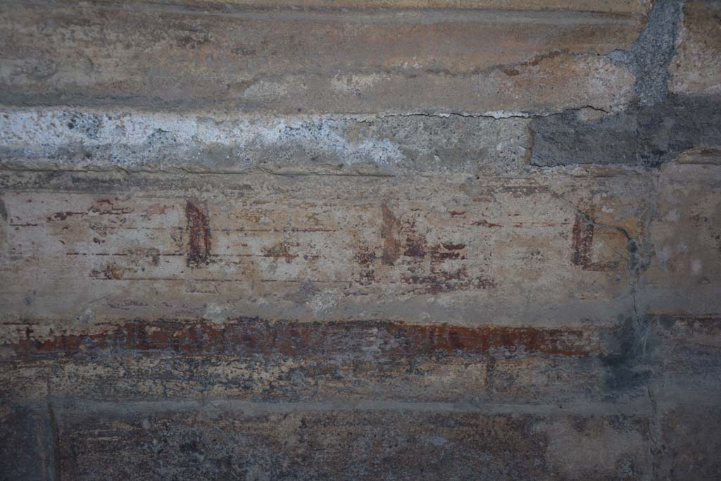 VI.2.4 Pompeii. December 2017. Detail from painted decoration from predella above zoccolo on north wall, continuation eastwards.
Foto Annette Haug, ERC Grant 681269 D�COR.
