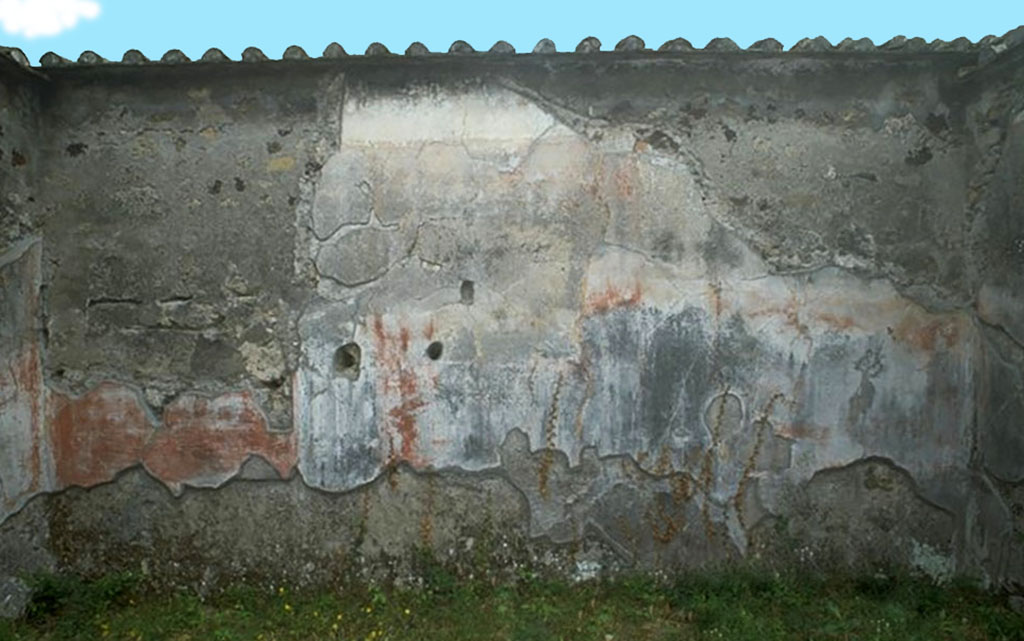 VI.2.14 Pompeii. September 2005. Looking towards south wall of oecus.