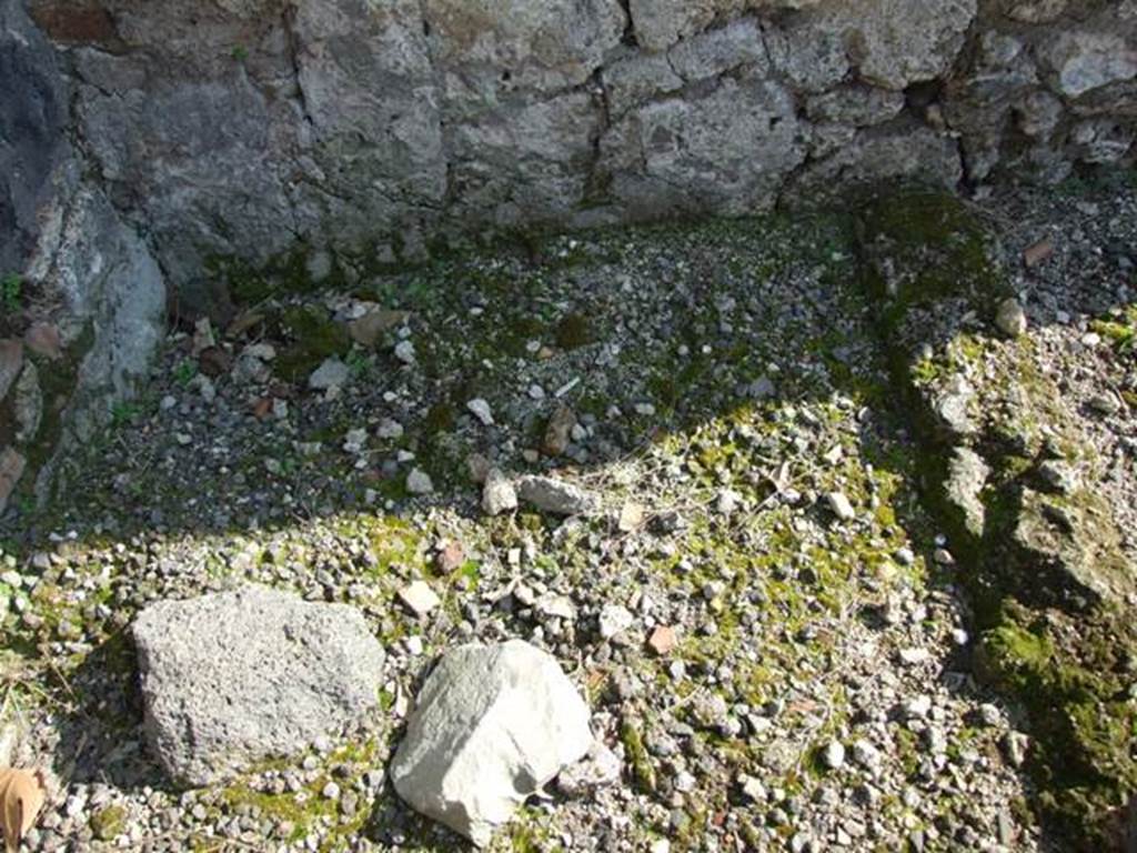 VI.7.1 Pompeii. March 2009. Latrine area at rear of Kitchen, under stairs to upper floor.