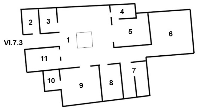 VI.7.3 Pompeii. Casa con Atrio Tetrastilo
Room Plan