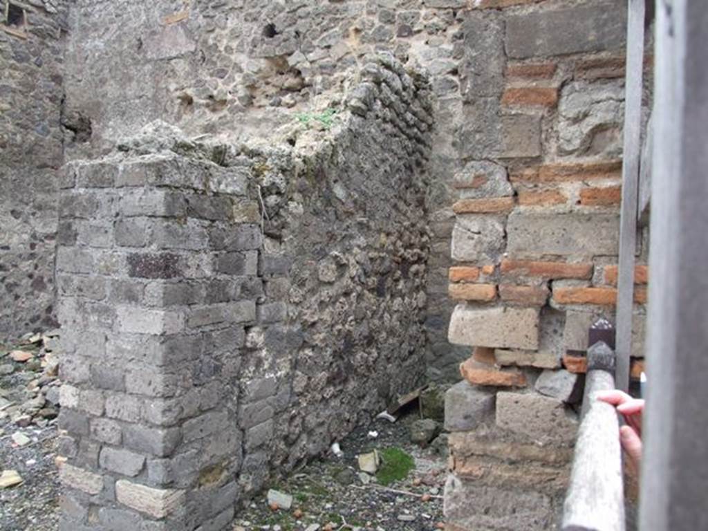 VI.8.2 Pompeii. December 2007. Corridor or steps to upper floor, on south side of entrance.