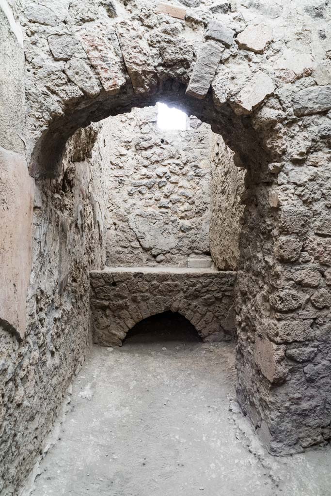 VI.8.3/5 Pompeii. April 2022. 
Room 13, looking towards hearth in kitchen. Photo courtesy of Johannes Eber.

