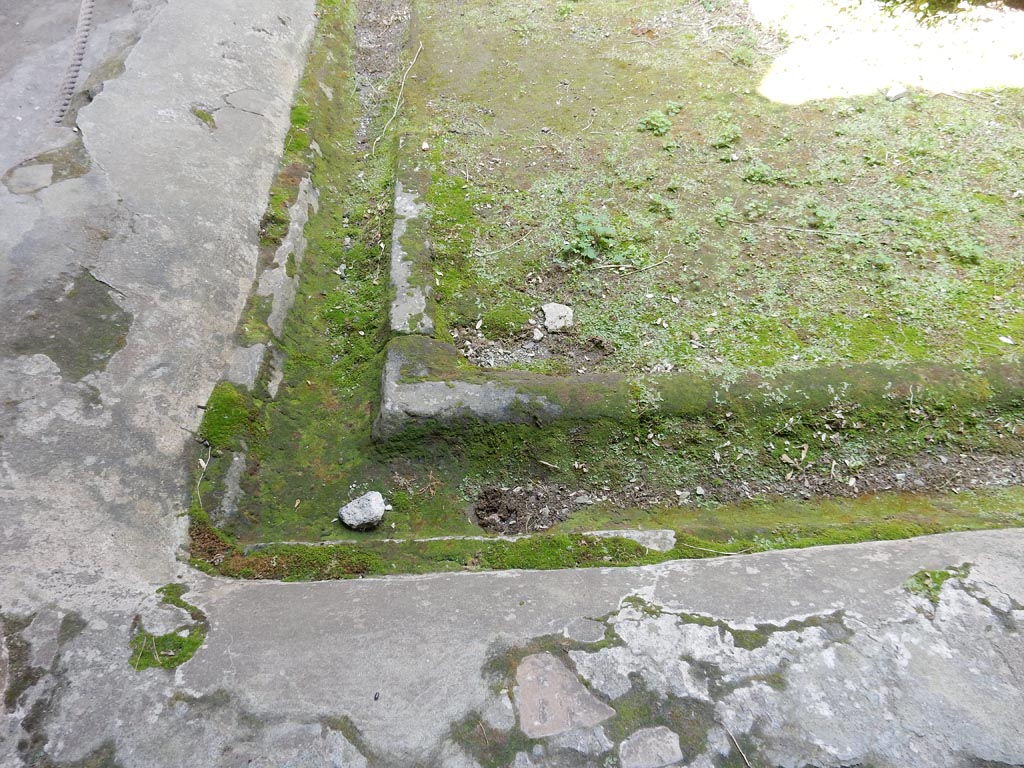 VI.8.3/5 Pompeii. May 2015. Gutter in peristyle garden. Photo courtesy of Buzz Ferebee.