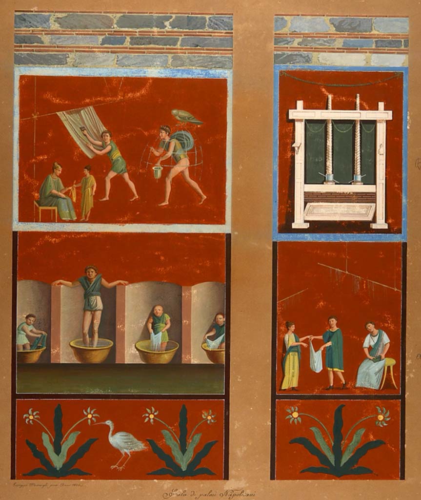 VI.8.20 Pompeii. Painting by Giuseppe Marsigli, 1826, showing picture existing on a pilaster in Pompeii. 
Now in Naples Archaeological Museum. Inventory number ADS 296.
Photo � ICCD. http://www.catalogo.beniculturali.it
Utilizzabili alle condizioni della licenza Attribuzione - Non commerciale - Condividi allo stesso modo 2.5 Italia (CC BY-NC-SA 2.5 IT)
