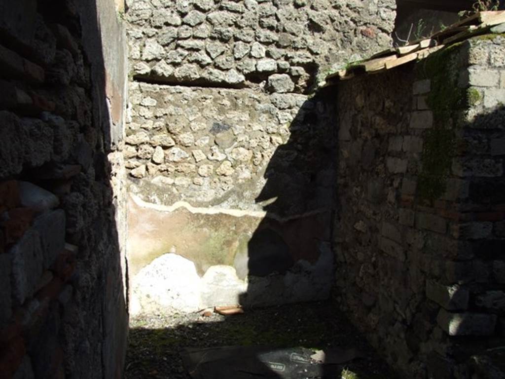 VI.8.20 Pompeii. March 2009. Room 16. Area to north of oven with east wall. Site of Latrine ?