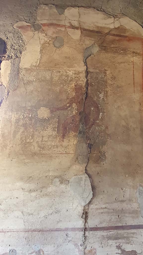 VI.10.1 Pompeii. July 2021. Central painting on south wall of rear room.
Foto Annette Haug, ERC Grant 681269 D�COR.
