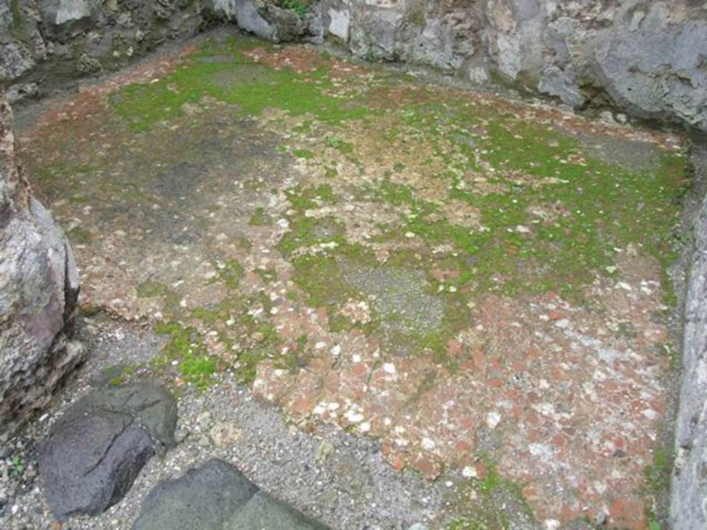 VI.10.6 Pompeii.  March 2009.  Room 8.  Red and white floor.