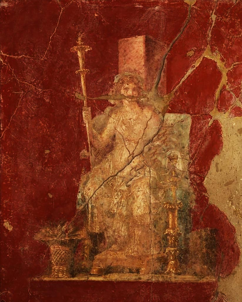 VI.10.11 Pompeii. 
Room 3, Painting of Ceres, painted panel on south wall in south-west corner of atrium.
Now in Naples Archaeological Museum, inventory number 9457.
Our thanks to Rachel Lowder for helping with this.