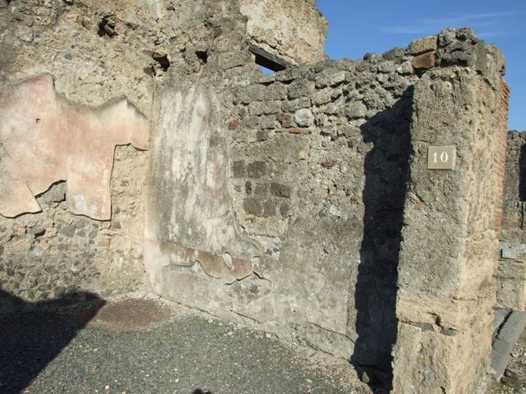 VI.14.10 Pompeii. December 2007. East wall.