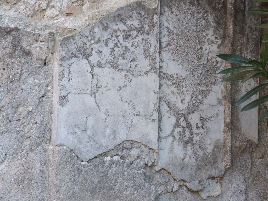 VI.14.43 Pompeii. December 2007. Room 14, wall in south-east corner of garden area.