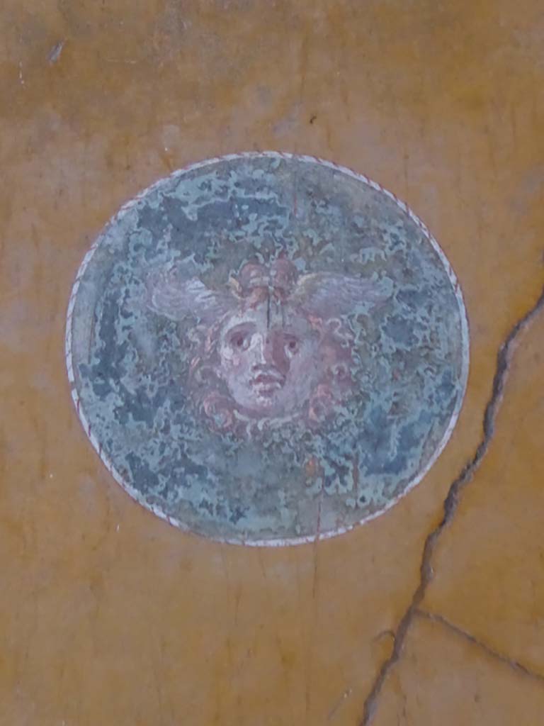 VI.15.1 Pompeii. January 2017. Detail of painted medallion from east end of north wall.
Foto Annette Haug, ERC Grant 681269 DÉCOR.