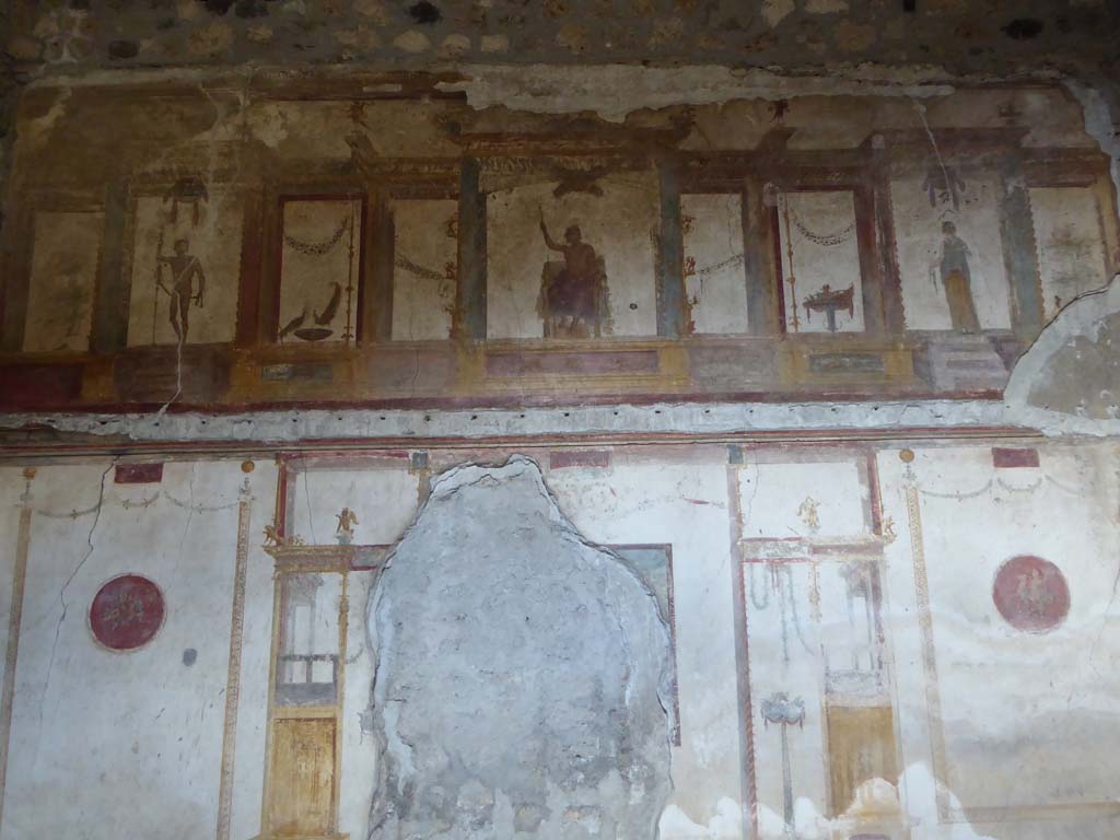 VI.15.1 Pompeii. January 2017. Upper west wall of oecus.
Foto Annette Haug, ERC Grant 681269 DÉCOR.