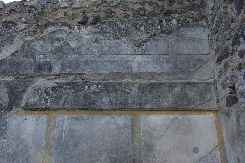 VI 15 5 Pompeii. March 2019. South ala 25, upper south wall in centre and at west end.
Foto Annette Haug, ERC Grant 681269 DÉCOR.
