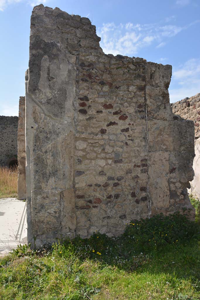 VI 15 5 Pompeii. March 2019. 
Room 1, atrium, wall on north side of tablinum, on left, and south side of oecus 24, on right.
Foto Annette Haug, ERC Grant 681269 D�COR.

