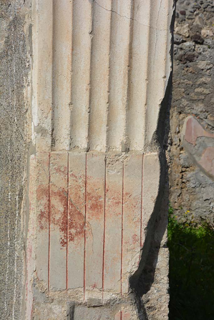 VI 15 5 Pompeii. March 2019. Tablinum 7, detail from north wall pilaster at east end.
Foto Annette Haug, ERC Grant 681269 D�COR.

