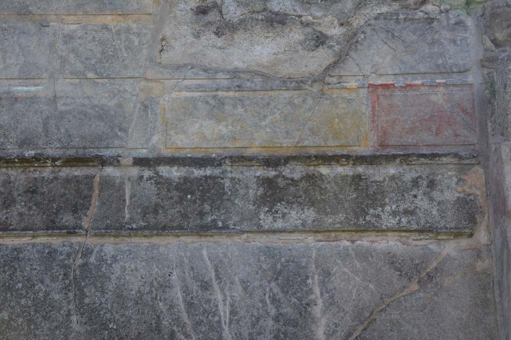 VI 15 5 Pompeii. March 2019. Oecus 24, detail from upper south wall at west end above small doorway.
Foto Annette Haug, ERC Grant 681269 D�COR.
