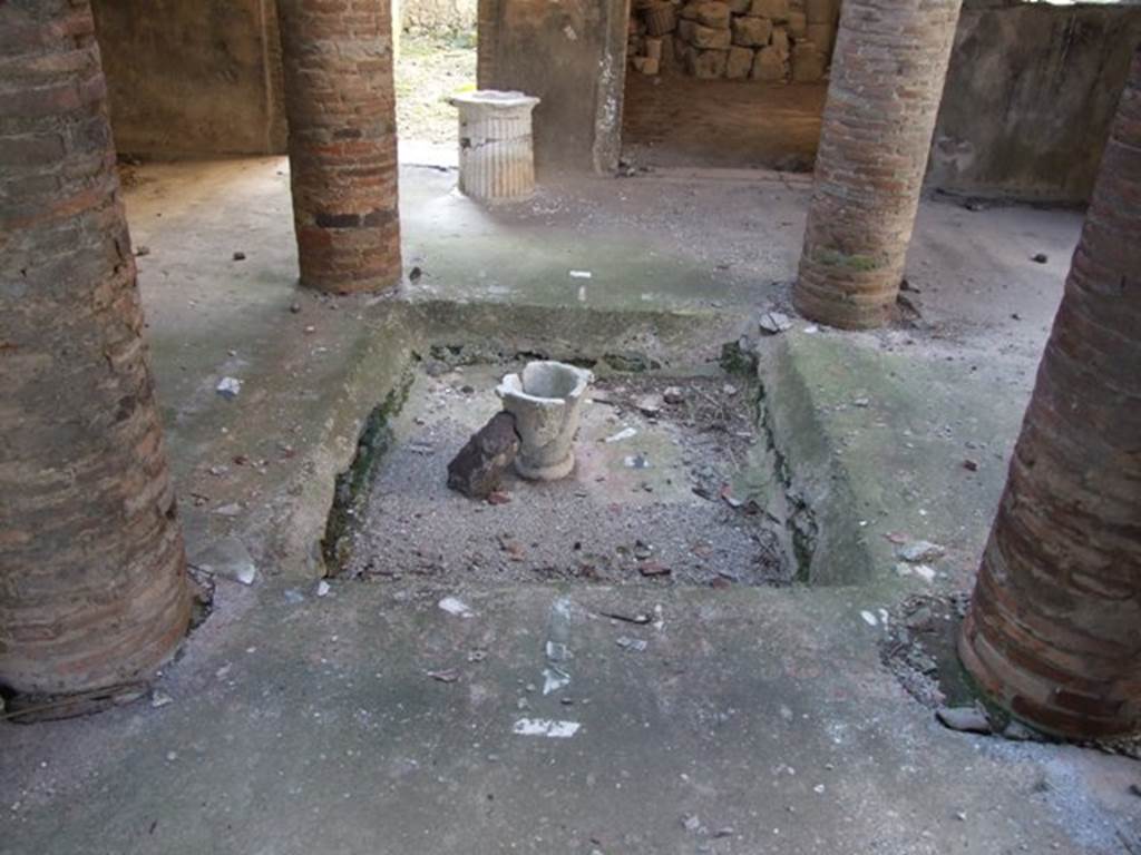 VI.15.9 Pompeii.  March 2009.  Atrium.  Looking west across Impluvium. 