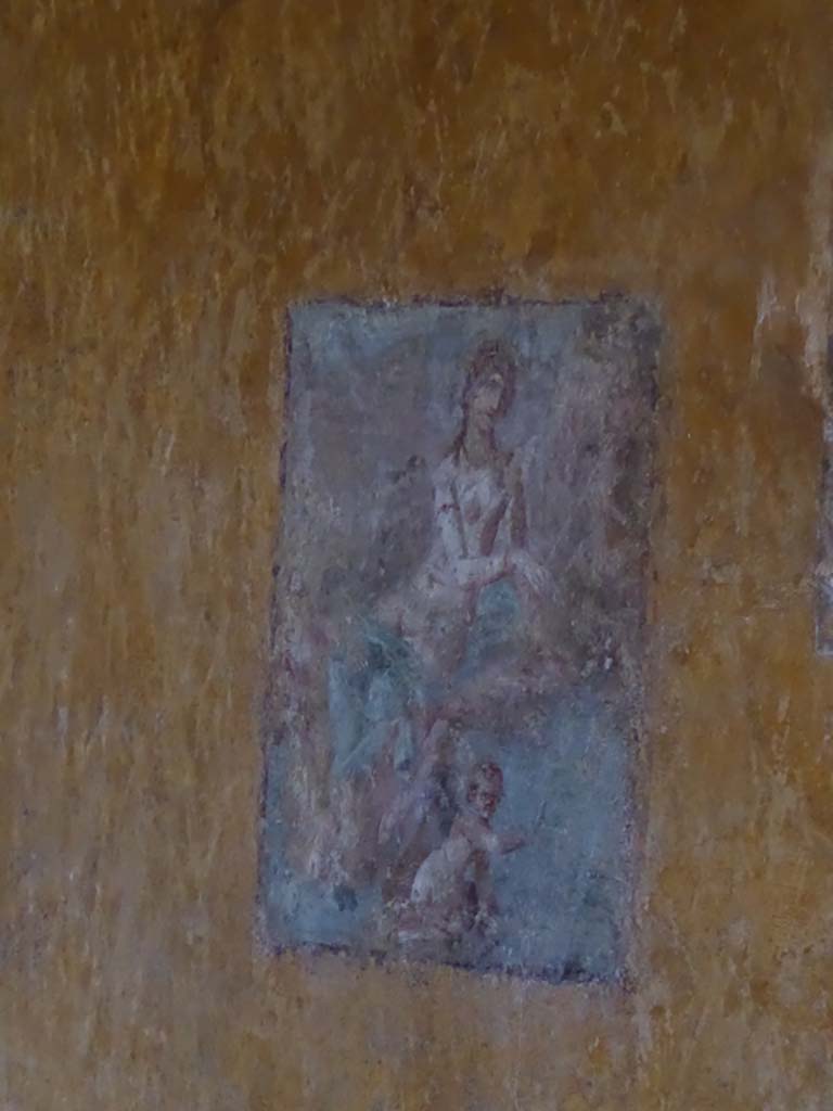 VI.16.7 Pompeii. September 2015. Room R, central wall painting of Venus fishing from north wall.
Foto Annette Haug, ERC Grant 681269 D�COR.
