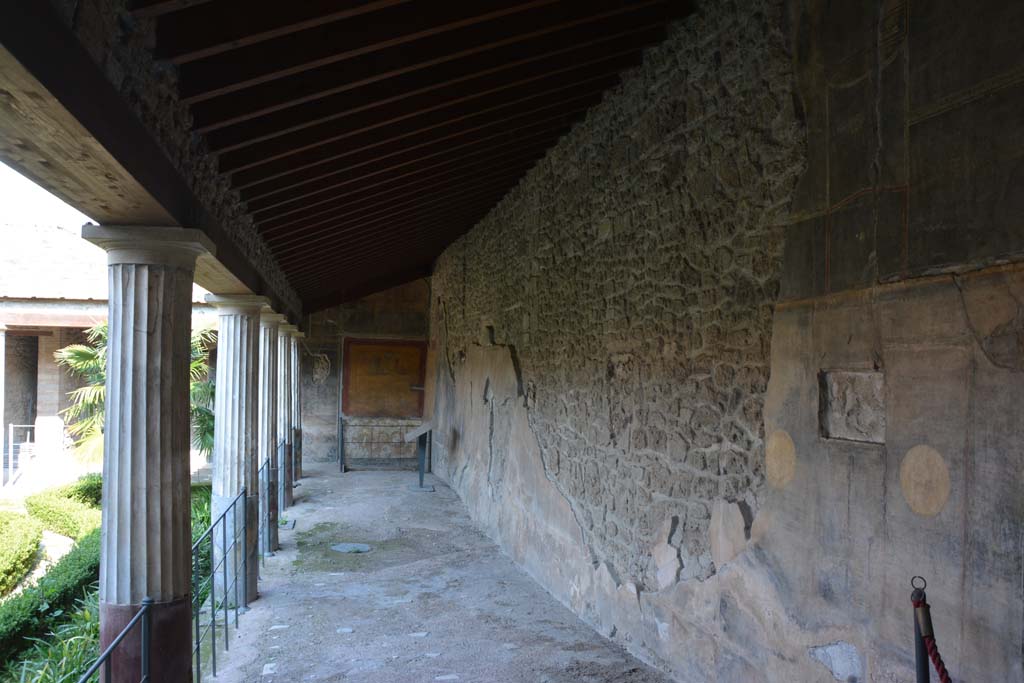 VI.16.7 Pompeii. March 2019. Looking east along south portico.
Foto Annette Haug, ERC Grant 681269 DÉCOR.

